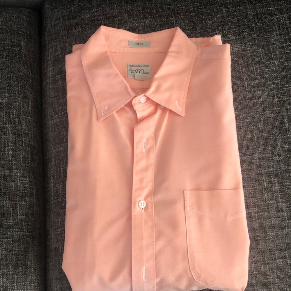Orange Men's Slim Fit American Pima Cotton Oxford…